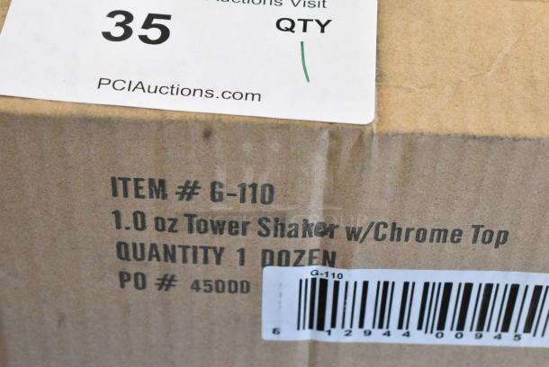 BRAND NEW! Box of 12 Winco G-110 1 oz Salt/Pepper Shaker - Glass - Image 3 of 5