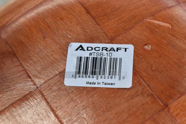 Box of 48 BRAND NEW! Adcraft TSB-10 Woven Wood Salad Bowl 10" - Image 5 of 6