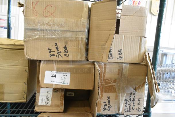 4 Boxes of Various Clear Poly Bins. 4 Times Your Bid! - Image 2 of 5