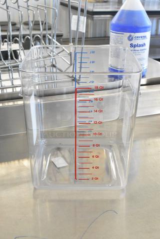 ALL ONE MONEY! Lot of 5 BRAND NEW! 18 Quart Clear Poly Bins.