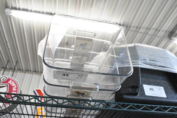 ALL ONE MONEY! Lot of 5 BRAND NEW! 18 Quart Clear Poly Bins. - Image 2 of 6