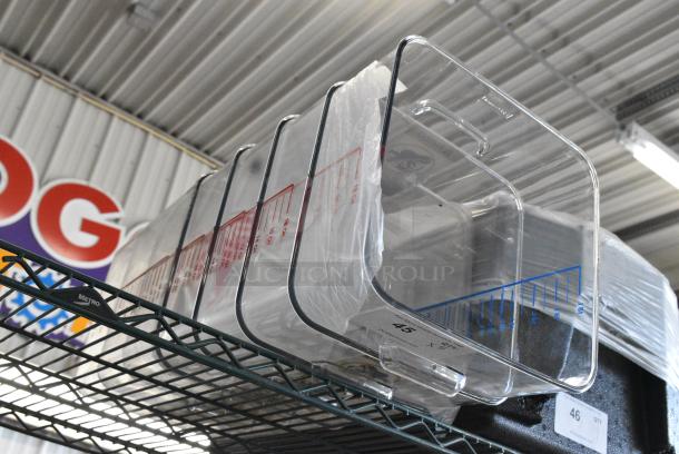 ALL ONE MONEY! Lot of 5 BRAND NEW! 18 Quart Clear Poly Bins. - Image 3 of 6