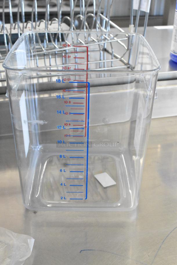 ALL ONE MONEY! Lot of 5 BRAND NEW! 18 Quart Clear Poly Bins. - Image 5 of 6
