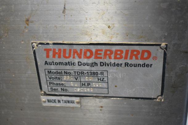 Thunderbird TDR-1380-R Stainless Steel Commercial Floor Style Automatic Dough Divider Rounder on Commercial Casters. 220 Volts, 1 Phase. - Image 9 of 9