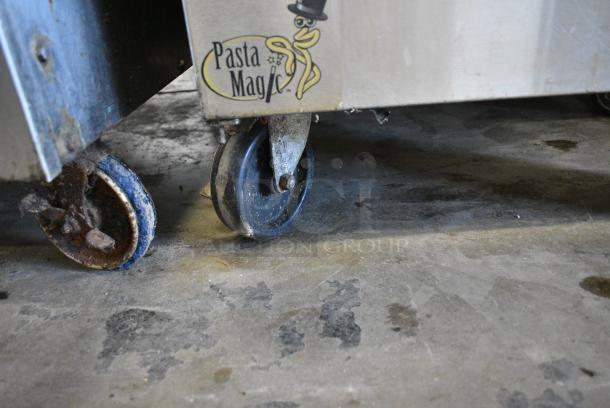 2018 Frymaster GPCSC Stainless Steel Commercial Floor Style Natural Gas Powered Deep Fat Fryer w. Metal Fry Baskets on Commercial Casters. 80,000 BTU. - Image 9 of 11