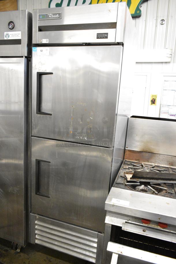 2017 True T-23-2-HC Stainless Steel Commercial 2 Half Size Door Reach In Cooler on Commercial Casters. 115 Volts, 1 Phase. Tested and Powers On But Does Not Get Cold - Image 1 of 8