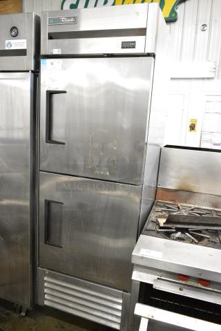 2017 True T-23-2-HC Stainless Steel Commercial 2 Half Size Door Reach In Cooler on Commercial Casters. 115 Volts, 1 Phase. Tested and Powers On But Does Not Get Cold