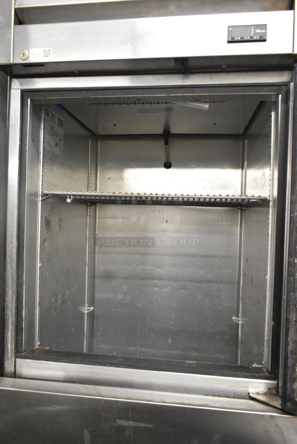 2017 True T-23-2-HC Stainless Steel Commercial 2 Half Size Door Reach In Cooler on Commercial Casters. 115 Volts, 1 Phase. Tested and Powers On But Does Not Get Cold - Image 4 of 8