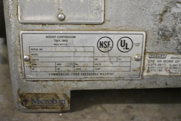 Hobart 2712 Metal Commercial Countertop Meat Slicer. Missing Arm and Carriage. 115 Volts, 1 Phase. Cannot Test Due To Plug Style - Image 7 of 7