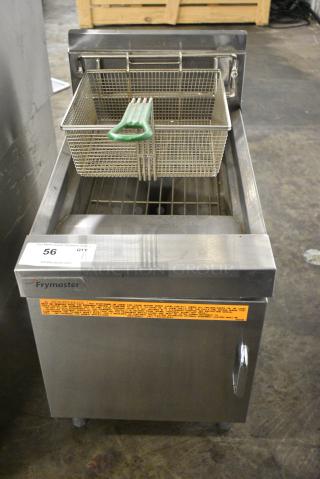 Frymaster J1CSD Stainless Steel Commercial Countertop Natural Gas Powered Deep Fat Fryer w/ Metal Fry Basket. 45,000 BTU.