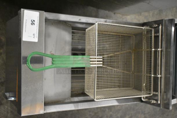 Frymaster J1CSD Stainless Steel Commercial Countertop Natural Gas Powered Deep Fat Fryer w/ Metal Fry Basket. 45,000 BTU. - Image 3 of 8