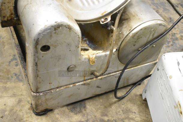 Metal Commercial Countertop Meat Slicer. Missing Arm and Carriage. 115 Volts, 1 Phase. Tested and Does Not Power On - Image 6 of 8