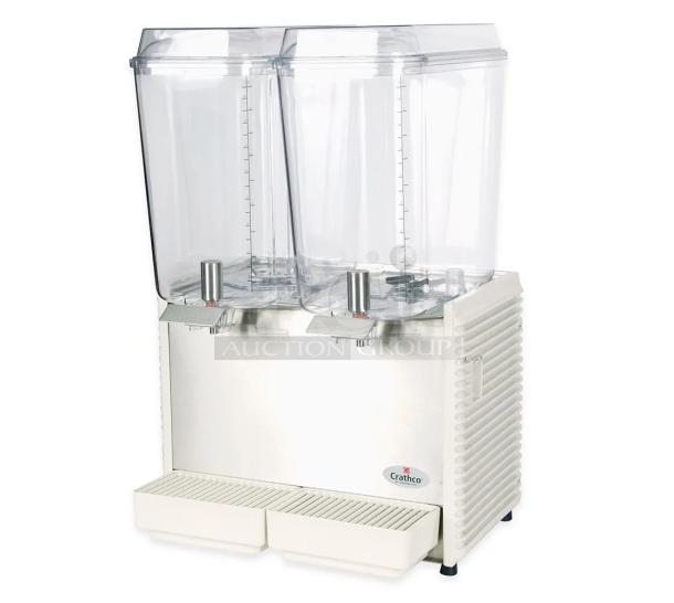 BRAND NEW SCRATCH AND DENT! Crathco D25-4 Stainless Steel Classic Bubbler Cold Beverage Dispenser Base w/ Hopper Kit. - Image 1 of 7
