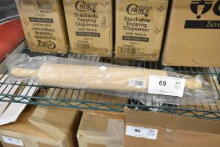 3 BRAND NEW SCRATCH AND DENT! Items Including Winco WRP-15 15" Rolling Pin, Winco WRP-20F Rolling Pin, Adcraft RPF-20 Rolling Pin. 3 Times Your Bid!