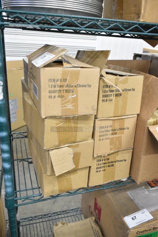 14 BRAND NEW! Boxes of 12 Salt/Pepper Shaker Including Winco G-110 1 oz and American MetalCraft BPNS115. 14 Times Your Bid! - Image 2 of 7