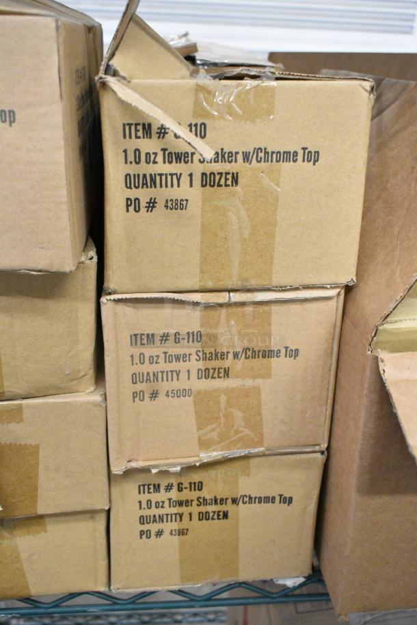14 BRAND NEW! Boxes of 12 Salt/Pepper Shaker Including Winco G-110 1 oz and American MetalCraft BPNS115. 14 Times Your Bid! - Image 3 of 7