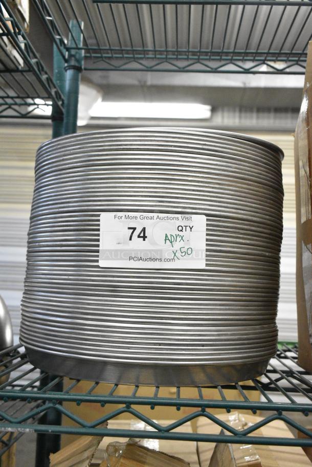 50 Metal Round Perforated Baking Pans. 50 Times Your Bid! - Image 2 of 4