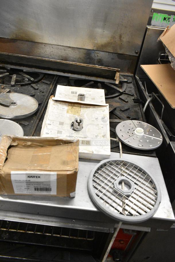 9 BRAND NEW! Items Including 6 Robot Coupe Food Processor Blades, Food Processor Grid, Cuisinart Food Processor Blade, Kattex SCRP-6B Replacement Blade. 9 Times Your Bid! - Image 5 of 11