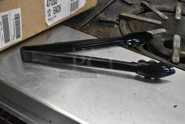 2 Boxes of 6 BRAND NEW! Carlisle 471203 Black Poly Tongs. 2 Times Your Bid! - Image 3 of 7