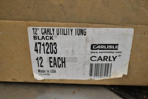 2 Boxes of 6 BRAND NEW! Carlisle 471203 Black Poly Tongs. 2 Times Your Bid! - Image 5 of 7