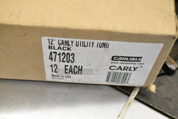 2 Boxes of 6 BRAND NEW! Carlisle 471203 Black Poly Tongs. 2 Times Your Bid! - Image 6 of 7