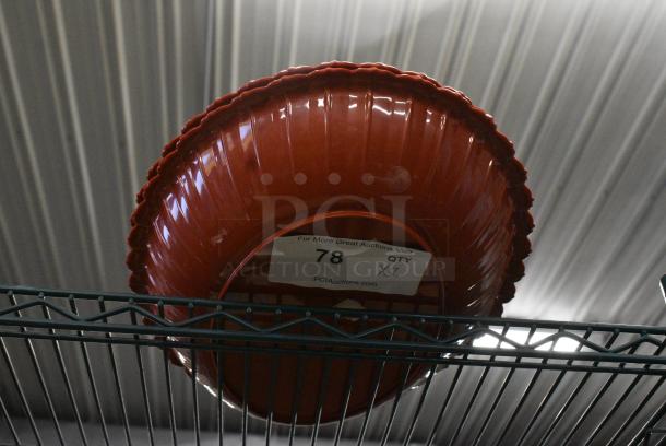 2 Orange Oval Bowls. 2 Times Your Bid! - Image 2 of 5
