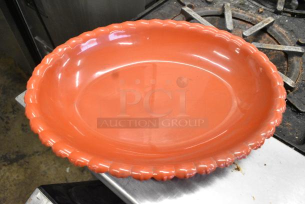 2 Orange Oval Bowls. 2 Times Your Bid! - Image 4 of 5