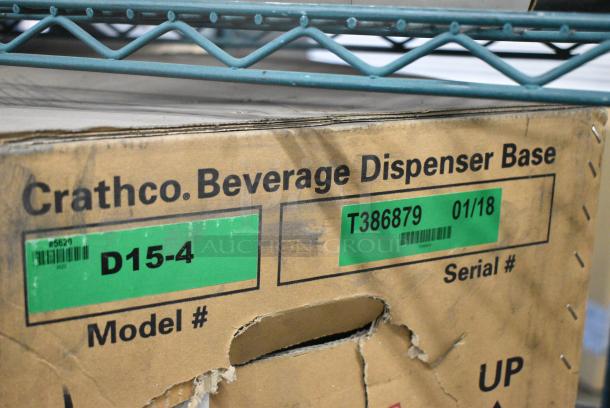BRAND NEW SCRATCH AND DENT! Crathco D15-4 Classic Bubbler Series Single 5 Gallon Bowl High Impact Plastic Refrigerated Beverage Dispenser Base w/ Hopper Kit. - Image 3 of 6