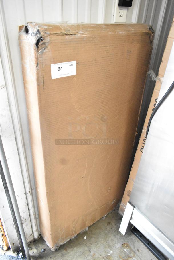 BRAND NEW SCRATCH AND DENT! Regency 460WI2448C34 24" x 48" x 34" Chrome 3-Shelf Kit with Removable Wooden Shelf - Image 1 of 3