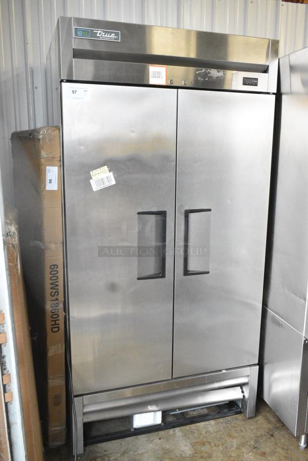 2022 True T-35-HC Stainless Steel Commercial 2 Door Reach In Cooler w/ Poly Coated Racks. 115 Volts, 1 Phase. Tested and Working! - Image 1 of 7