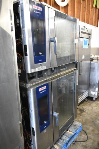 2 2021 Rational LM100EE.AXXXX/LM100CE.AXXXX iCombi Pro Stainless Steel Commercial Electric Powered Combi Convection Oven. 440/480 Volts, 3 Phase. 2 Times Your Bid!