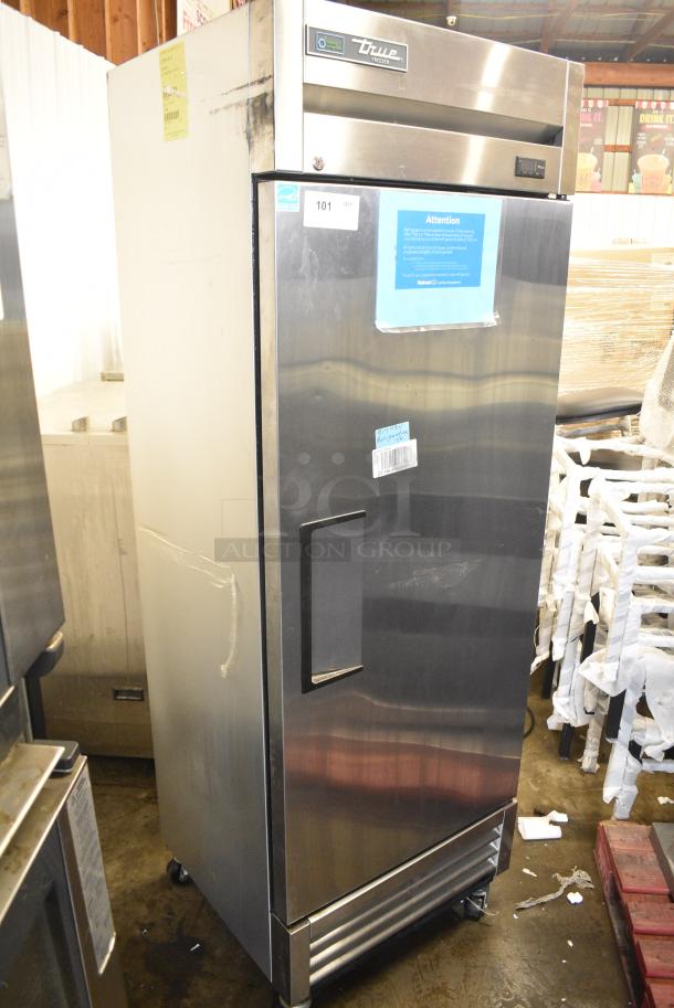 2019 True T-19F-HC Stainless Steel Commercial Single Door Reach In Freezer w/ Poly Coated Racks on Commercial Casters. 115 Volts, 1 Phase. Tested and Working! - Image 2 of 8
