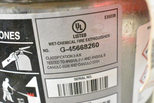 ProTex II G-45668260 Wet Chemical Fire Extinguisher. Buyer Must Pick Up - We Will Not Ship This Item. - Image 3 of 4