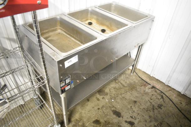 Eagle SDHT3-240 Metal Commercial 3 Bay Steam Table w/ Metal Under Shelf.  240 Volts, 3 Phase. - Image 2 of 6