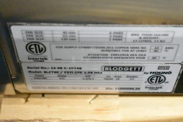 BRAND NEW SCRATCH AND DENT! Blodgett BLCT6E/CSII CPE 1.06 HE1 Stainless Steel Commercial Electric Powered Combi Convection Oven w/ View Through Door and Metal Oven Racks. Comes w/ Stacking Kit! 440/480 Volts, 3 Phase. - Image 6 of 7