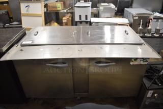 Traulsen UST6024-LR Stainless Steel Commercial Prep Table. 115 Volts, 1 Phase. Tested and Working!