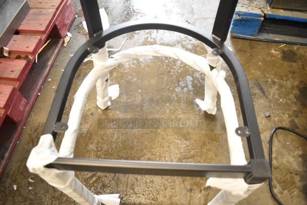 16 BRAND NEW SCRATCH AND DENT! Lancaster Table & Seating Black Metal Dining Height Ladder Back Chair Frame. 16 Times Your Bid! - Image 5 of 7