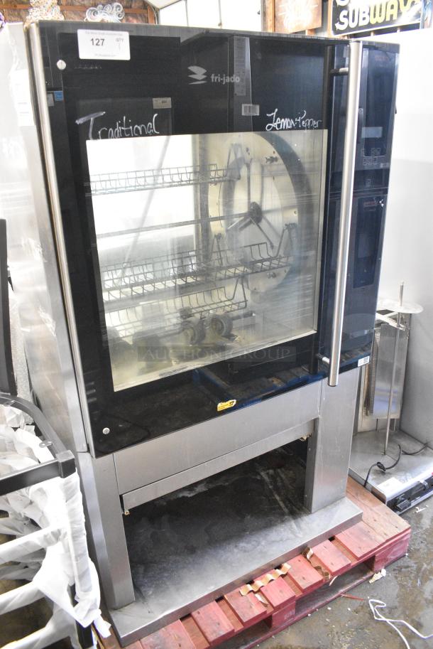 Fri-jado TDR7-P Stainless Steel Commercial Electric Powered Rotisserie Oven on Commercial Casters. 208 Volts, 3 Phase. - Image 1 of 9