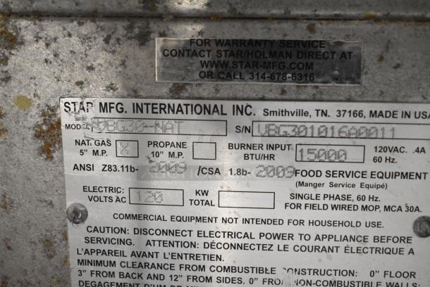 Star VBG30-NAT Stainless Steel Commercial Countertop Natural Gas Powered Gyro Machine. - Image 6 of 7