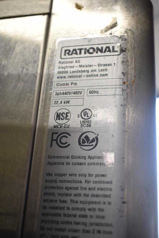 2 Rational LM100EE.AXXXX/LM100CE.AXXXX iCombi Pro Stainless Steel Commercial Electric Powered Combi Convection Oven. 440/480 Volts, 3 Phase. 2 Times Your Bid! - Image 8 of 11