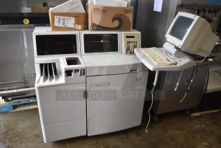 Ortho Vitros 250 Chemistry Analyzer System w/ TVM Low Radiation Color Monitor on Stand