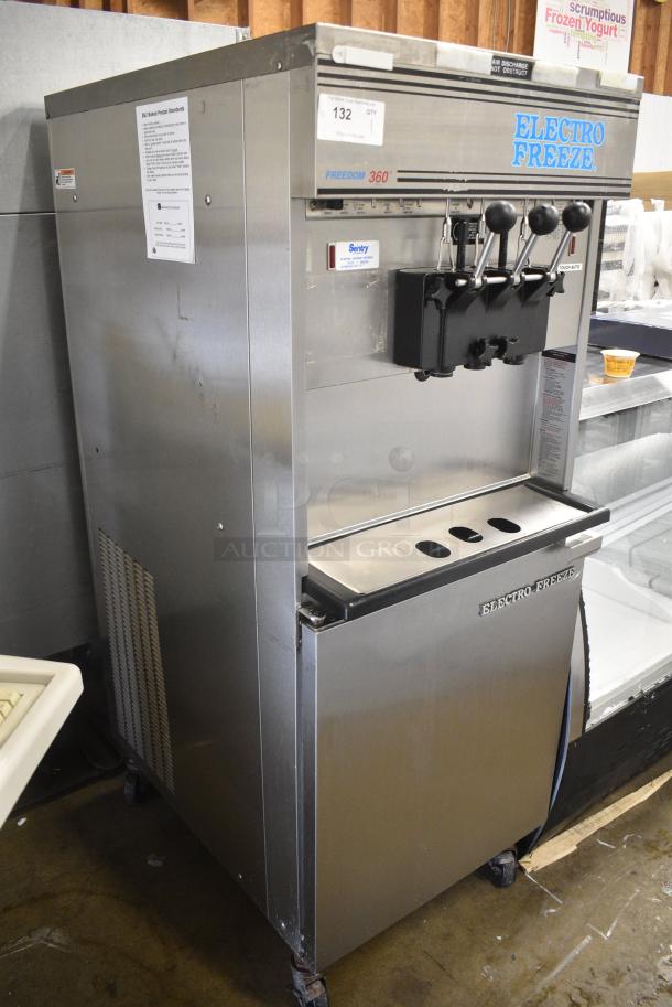 Electro Freeze 88T-CMT-113 Stainless Steel Commercial Floor Style Water Cooled 2 Flavor w/ Twist Soft Serve Ice Cream Machine on Commercial Casters. 230 Volts, 1 Phase. - Image 2 of 10