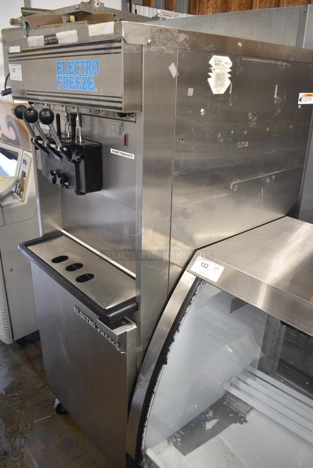 Electro Freeze 88T-CMT-113 Stainless Steel Commercial Floor Style Water Cooled 2 Flavor w/ Twist Soft Serve Ice Cream Machine on Commercial Casters. 230 Volts, 1 Phase. - Image 3 of 10