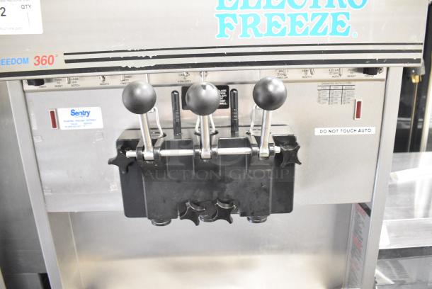 Electro Freeze 88T-CMT-113 Stainless Steel Commercial Floor Style Water Cooled 2 Flavor w/ Twist Soft Serve Ice Cream Machine on Commercial Casters. 230 Volts, 1 Phase. - Image 4 of 10