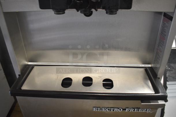 Electro Freeze 88T-CMT-113 Stainless Steel Commercial Floor Style Water Cooled 2 Flavor w/ Twist Soft Serve Ice Cream Machine on Commercial Casters. 230 Volts, 1 Phase. - Image 5 of 10