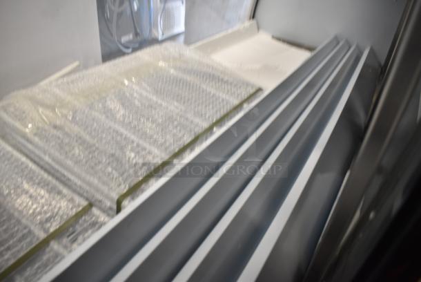 BRAND NEW SCRATCH AND DENT! 2024 Avantco 178DLC82HCB Metal Commercial 82" Black Curved Glass Refrigerated Deli Case Merchandiser. See Pictures for Broken Glass. 115 Volts, 1 Phase. Tested and Working! - Image 5 of 7