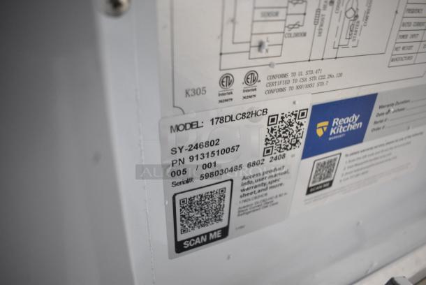 BRAND NEW SCRATCH AND DENT! 2024 Avantco 178DLC82HCB Metal Commercial 82" Black Curved Glass Refrigerated Deli Case Merchandiser. See Pictures for Broken Glass. 115 Volts, 1 Phase. Tested and Working! - Image 6 of 7