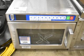 2024 Solwave SWAHD21 Stainless Steel Commercial Countertop Microwave Oven. 208/240 Volts, 1 Phase.