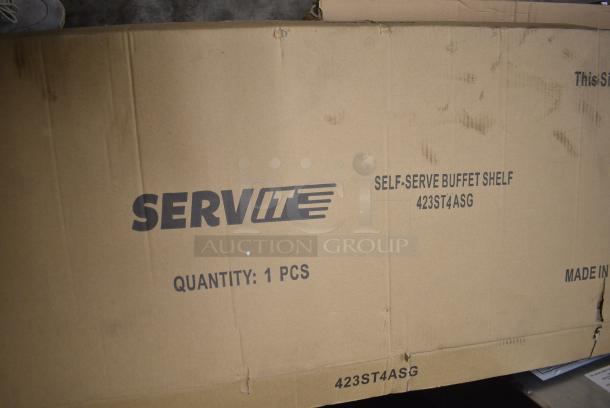 BRAND NEW SCRATCH AND DENT! 2024 ServIt 423EST4WOPBH Four Pan Open Well Electric Steam Table with Partially Enclosed Base. 208/240 Volts, 1 Phase. - Image 4 of 10