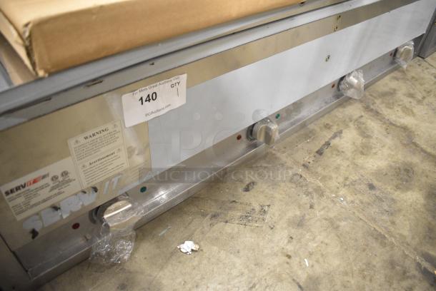 BRAND NEW SCRATCH AND DENT! 2024 ServIt 423EST4WOPBH Four Pan Open Well Electric Steam Table with Partially Enclosed Base. 208/240 Volts, 1 Phase. - Image 8 of 10